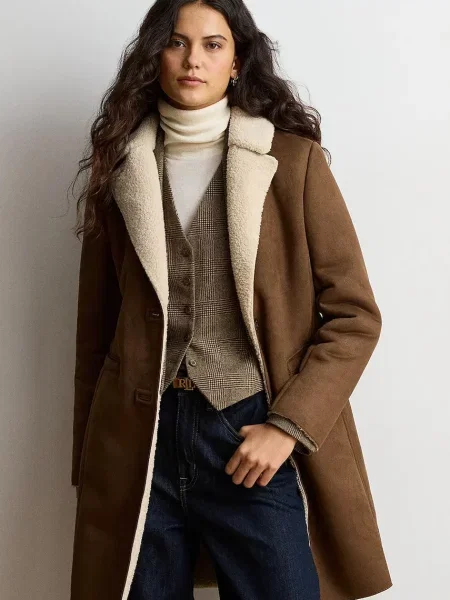 Замшевое пальто Lauren Ralph Lauren