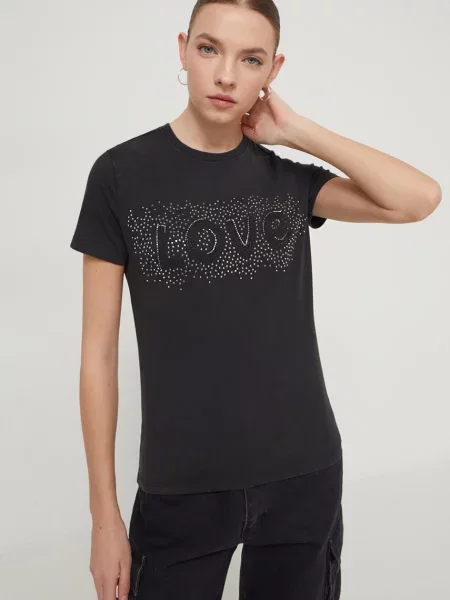Тениска Desigual DARWIN черно