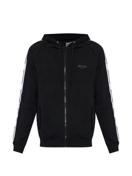 Majica s kapuljačom Moschino s autogramom crna