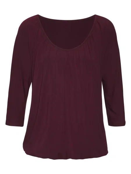 LASCANA Tricou bordeaux roșu