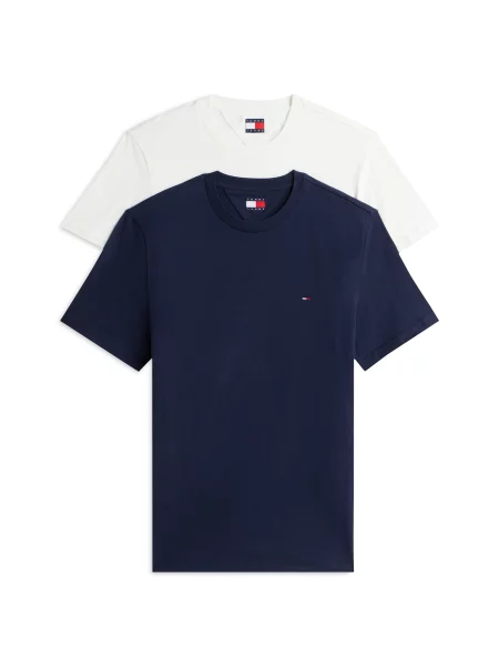 Tommy Jeans Tričko námornícka modrá biela