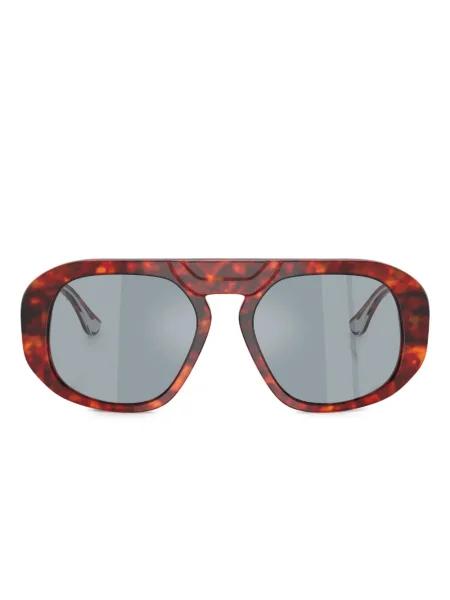 Ochelari de soare Ferrari cu imprimeu geometric maro
