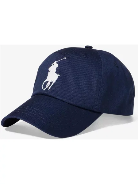 Czapka z daszkiem Ralph Lauren Classic Sport niebiesko-biała biała