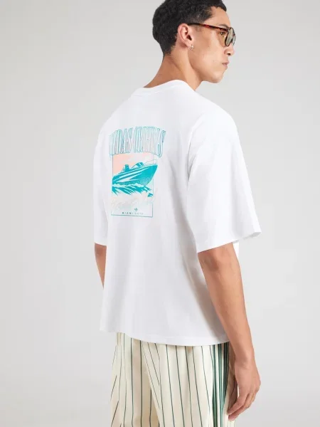ADIDAS ORIGINALS Tričko modrozelená / svetlozelená / oranžová biela