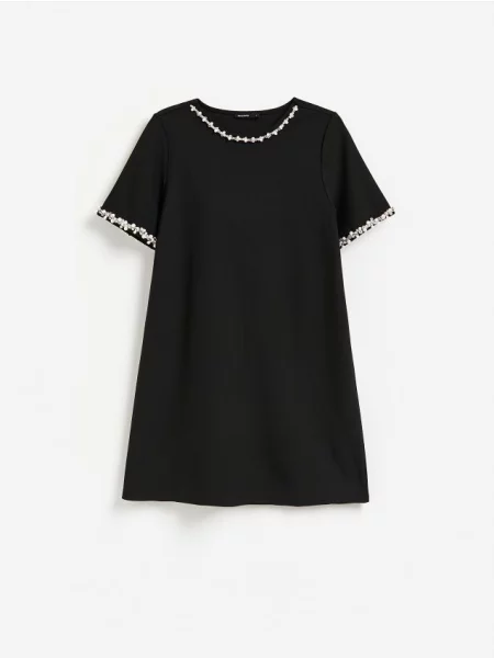 Reserved Rochie mini cu aplicații negru