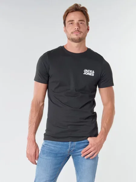 JACK & JONES Tričko černá bílá