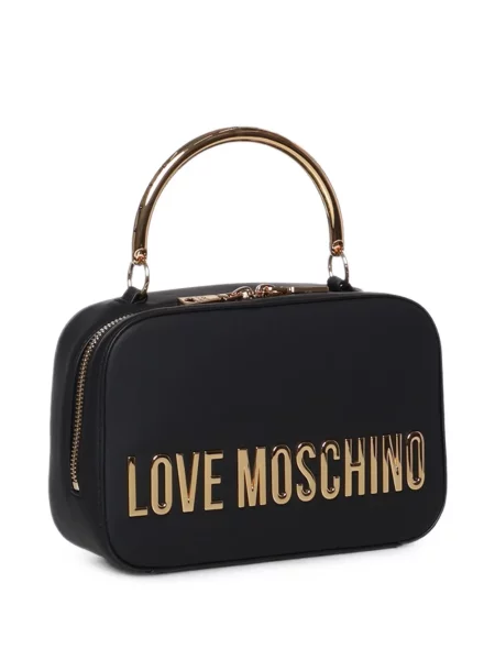 Шопинг чанта Love Moschino с автограф черно