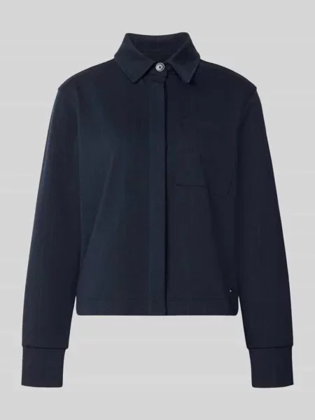 Bluza rozpinana o kroju regular fit z mieszanki model BETTE' Brax granatowa