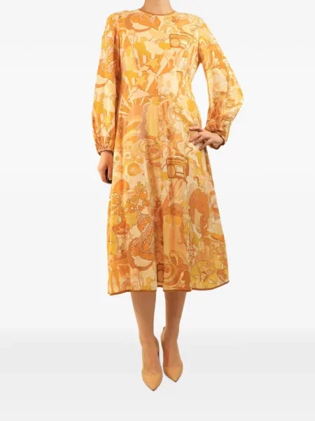 Rochie Zimmermann de in cu imagine portocaliu