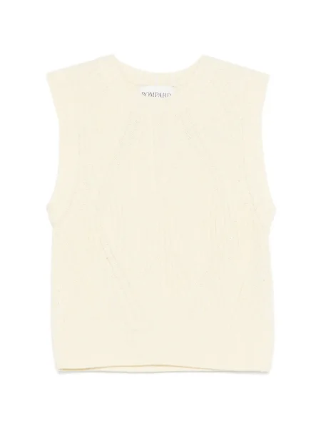 Vestă Bompard fără mâneci cu nervuri galben