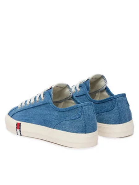 Tommy Jeans Sportbačiai be auliuko ARCHIVE tamsiai / tamsiai džinso / raudona / balta mėlyna