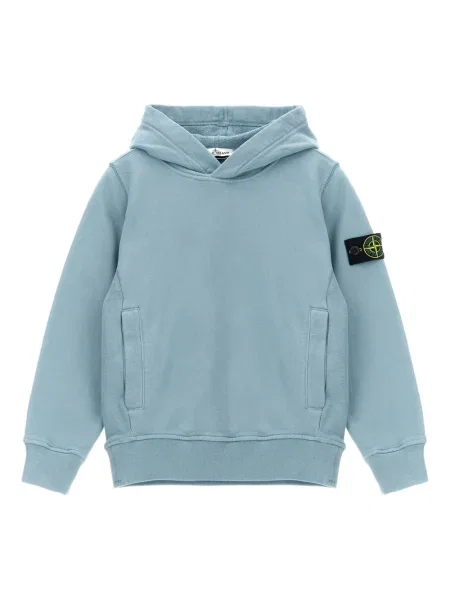 Bluza z kapturem dziecięca Stone Island niebieska