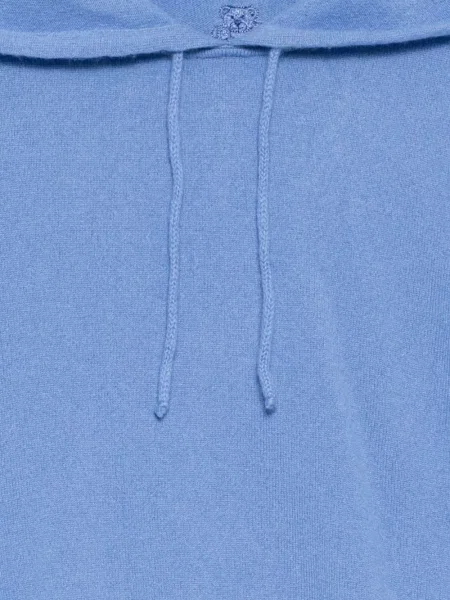 Αρκουδάκι hoodie Teddy Cashmere με κέντημα κασμίρ μπλε