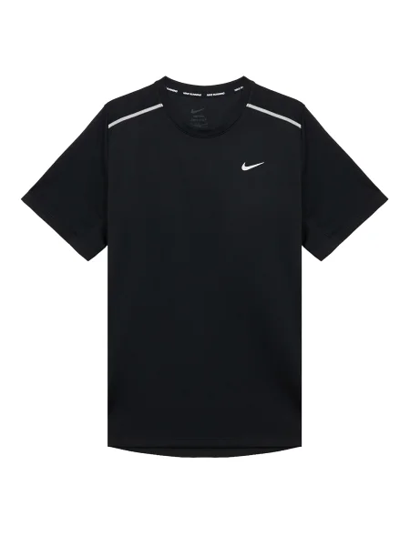 NIKE Funkcionális felső MILER fekete / ezüst fehér