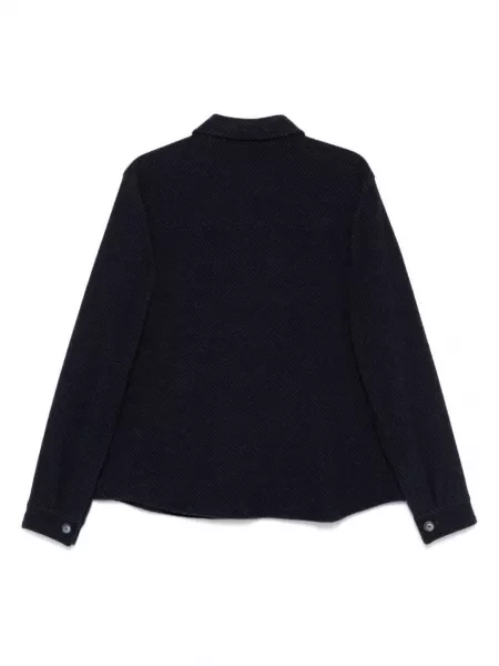 Cămașă Herno cu model herringbone albastru