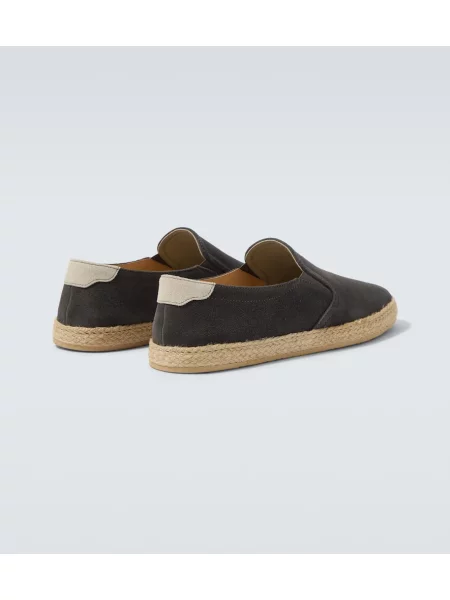 Slip on hlačke Brunello Cucinelli iz semiša rjava