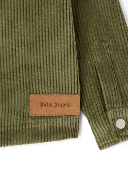Dětska košilová bunda Palm Angels zelená