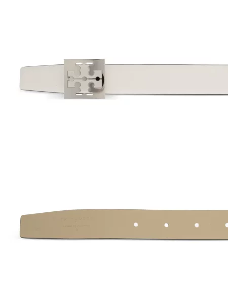 Reversibil curea Tory Burch cu autograf alb