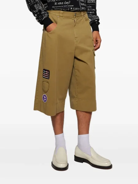 Kratke hlače Palm Angels našiveni džepovi zelena