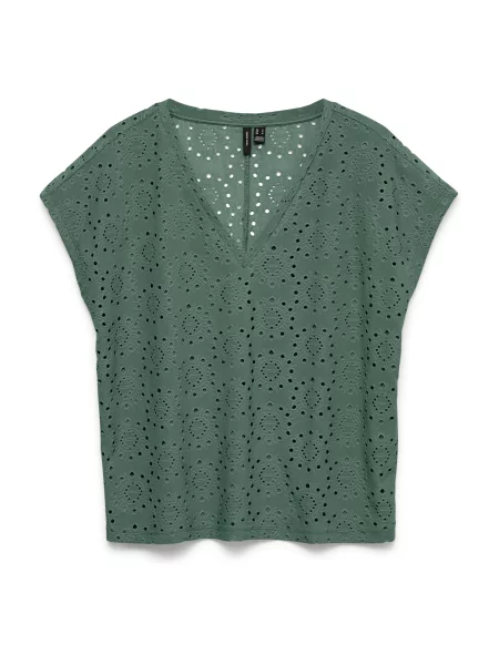 VERO MODA Tričko VMTASSA smaragdová