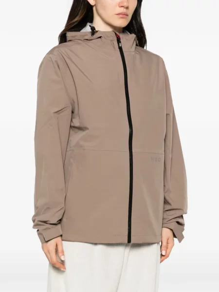 Trenci H2o Sportswear cu dungi cu glugă maro
