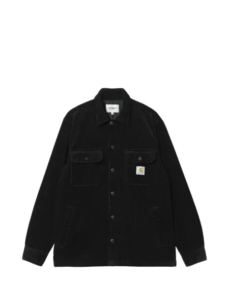 Geacă cămașă Carhartt Wip de catifea cord cu autograf negru