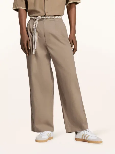 Adidas Originals Kalhoty Resort S S Galonovými Pruhy černošedá / režná