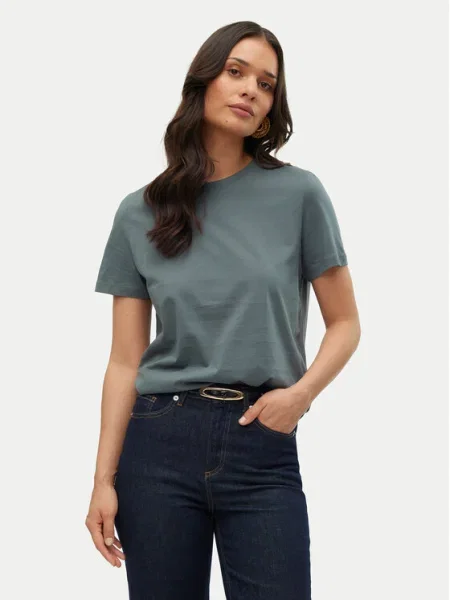 VERO MODA Tričko PAULINA jedľová zelená