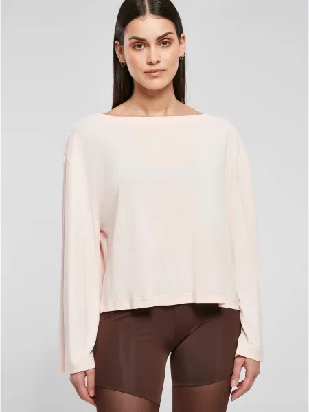 Koszulka Urban Classics z długim rękawem z modalu biała