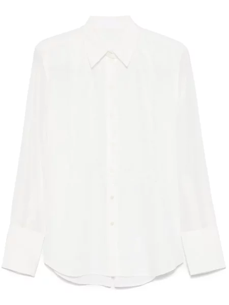 Cămașă Helmut Lang din dantelă alb