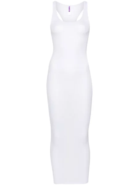 Rochie midi Maison Close până la genunchi de costum alb