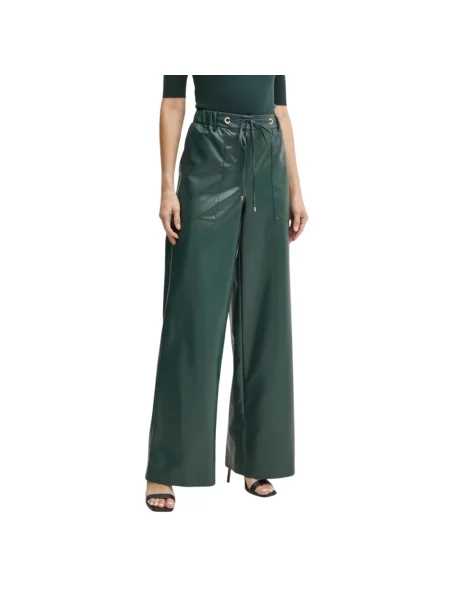 Simona Corsellini spodnie szerokie high waist zielony
