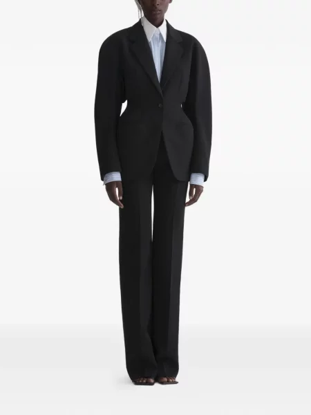 Pantaloni Mugler cu dungi negru