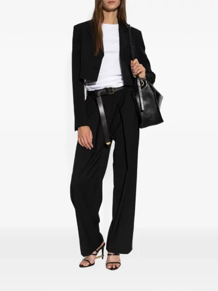 Decupat geacă Dsquared2 de lână negru
