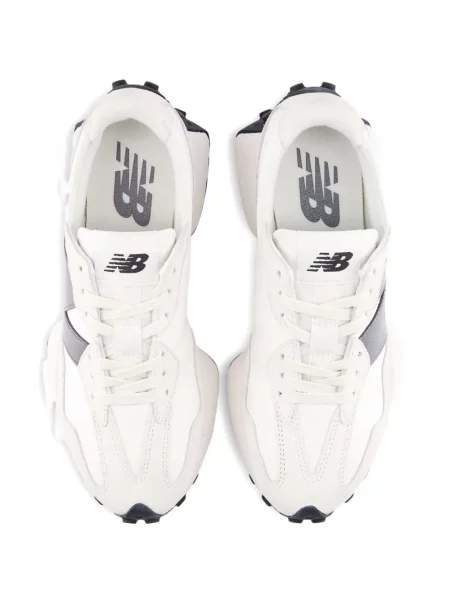 Кожено яке New Balance с автограф сиво