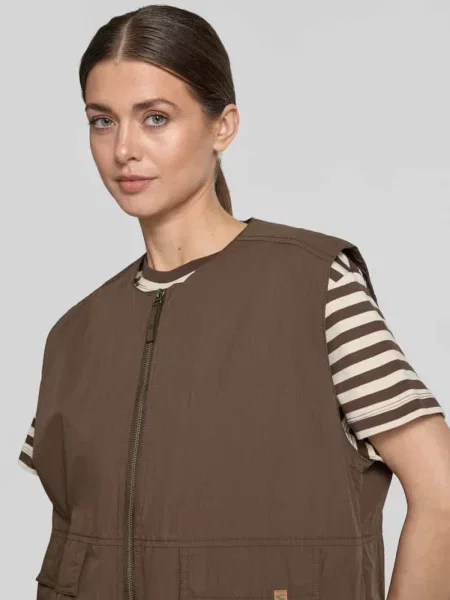 Kamizelka z okrągłym dekoltem i z patką Camel Active