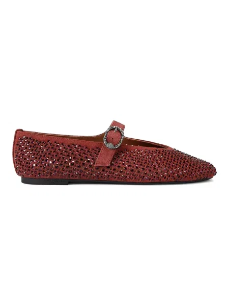 Kurt Geiger London baleriny skórzane Mayfair Ballet Flat Wine czerwone