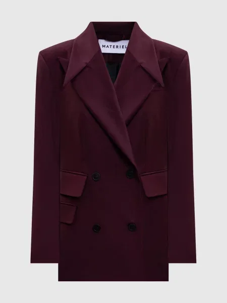 Двобортний жакет з вовною Matériel бордовий