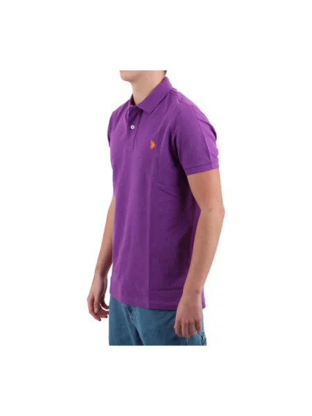 Koszulka polo U.s Polo Assn. z logo fioletowa