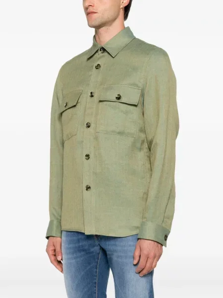 Geacă Jacob Cohën cu model herringbone verde