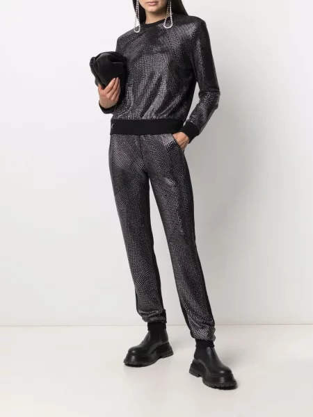 Kelnės Philipp Plein su kristalais juoda
