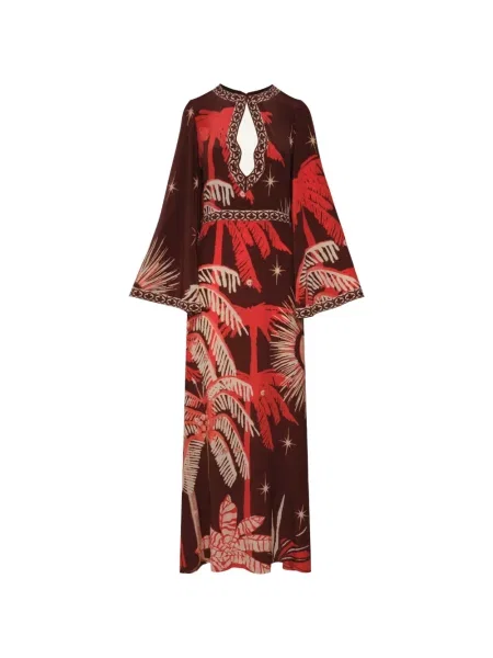 Rochie maxi Johanna Ortiz de costum maro