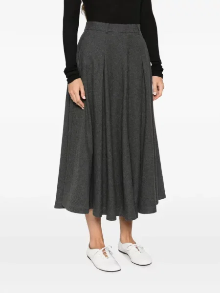 Fustă midi By Malene Birger în linie A gri