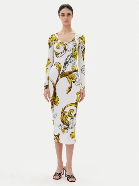 Φόρεμα καθημερινό Versace Jeans Couture λευκό