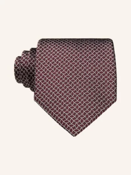 Zegna Kravata tmavě červená bílá