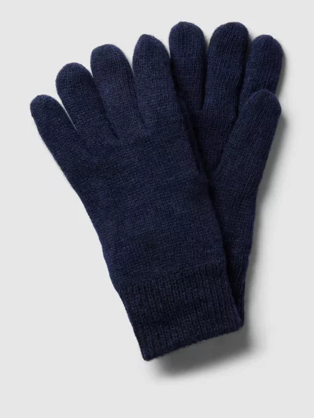 Barbour rękawiczki wełniane Carlton granatowy