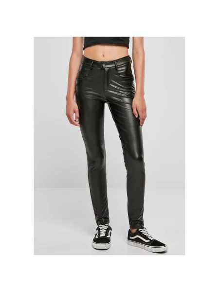 Pantaloni Urban Classics din piele negru