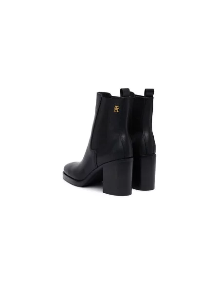 Tommy Hilfiger Čizme Square Toe Chelsea High Block Hl crna