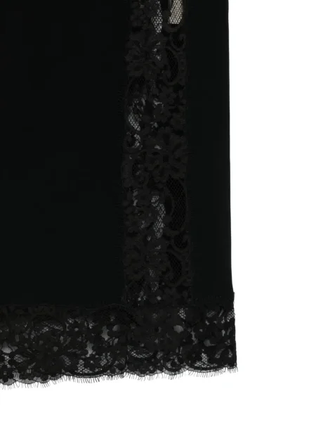Nėriniuotas midi sijonas Elie Saab iki kelių juoda