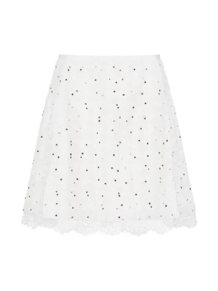 Mała mały spódnica mini Giambattista Valli elegancka biała